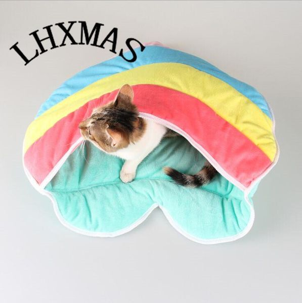

cat beds & furniture warm soft house pet sleeping bag hamburger dog kennel bed 2 sizes d420