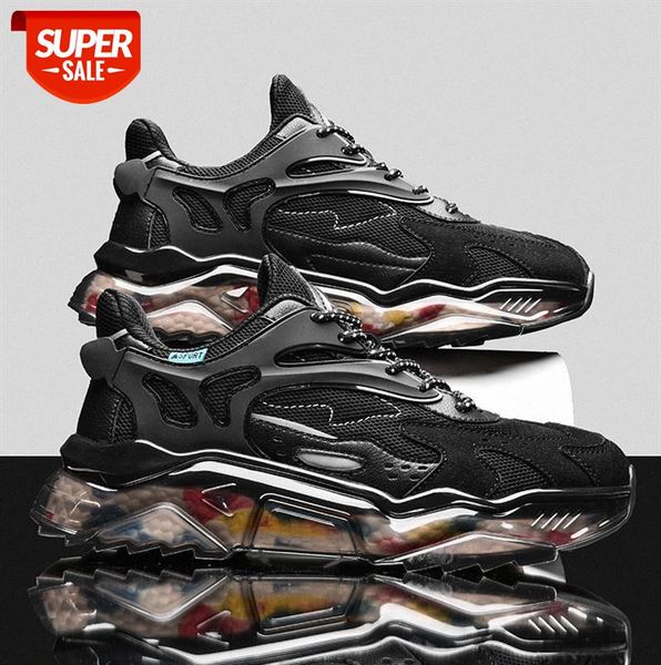 

all-match rice flower sports shoes men korean casual thick-soled increased student running men's #qz8b