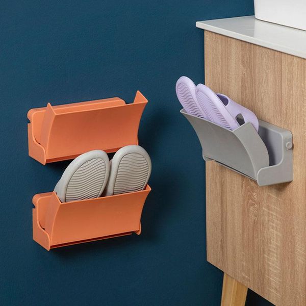 

hooks & rails shoe organizer room drain rack storage shelves bathroom slipper wall shelf household folding