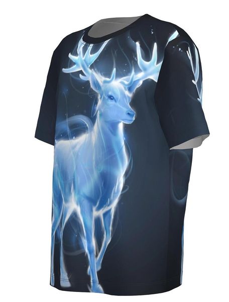 

3d printing word luminous little elk pattern t-shirt breathable and comfortable daily party casual loose men's short sleeves, White;black