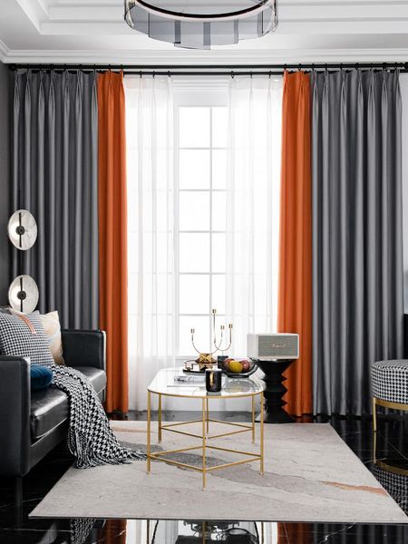 

curtain & drapes nordic style curtains elegant blackout living room cloth fabric art luxury cortinas cocina home decoration di50cl