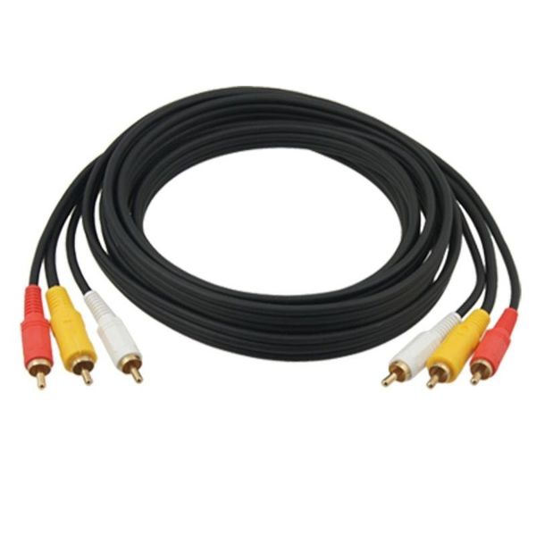 

audio cables & connectors 3 rca male to m/m video cable cord meters