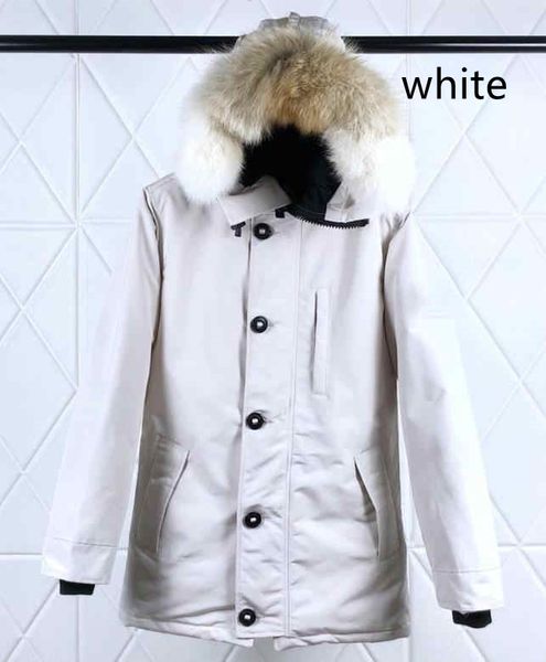 

winter down jacket mens puffer jackets big real wolf fur hooded thick warm parka doudoune homme outdoor coats coat upscale 39vt, Black