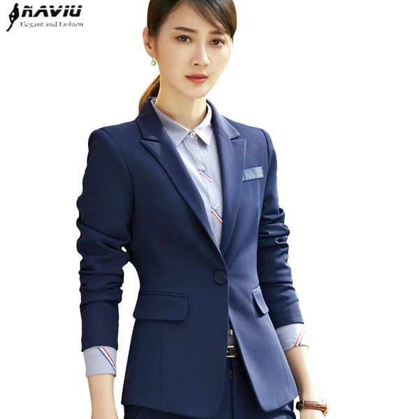 

women's suits & blazers winter fashion women pant suit formal long sleeve slim blazer and trousers office ladies plus size work wear na, White;black