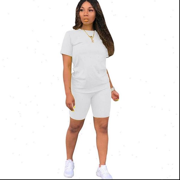 

casual tracksuit 2 piece women tracksuits set summer t shirt and shorts suit solid color short sleeve two ladies outfits, Gray