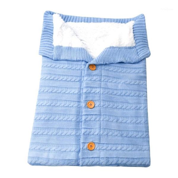 

baby blanket footmuff knitting envelope soft sleeping bag stroller swadding wrap1