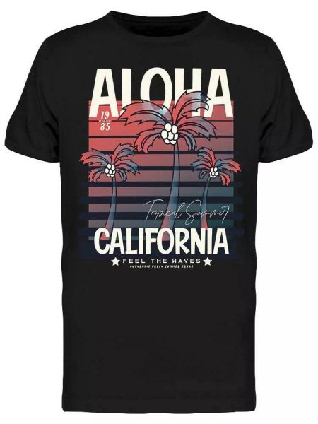 

feel the waves, california tee men's -image by shutterstock, White;black