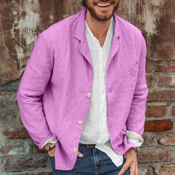 

men's suits & blazers spring and autumn business casual fashion comfortable suit jacket loose solid color lapel 2021 clothes, White;black
