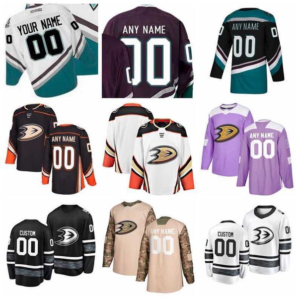 

men kids women ice hockey adam henrique jersey anaheim ducks jakob silfverberg rickard rakell nick ritchie hampus lindholm mighty purple, Black