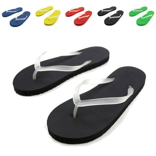 

man women sandals summer beach flip flops slippers fluorescence shoes for indoor flat heel casual, Black