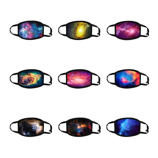 

star 3d dustproof fashion printing cool cloth washable mask for men and women