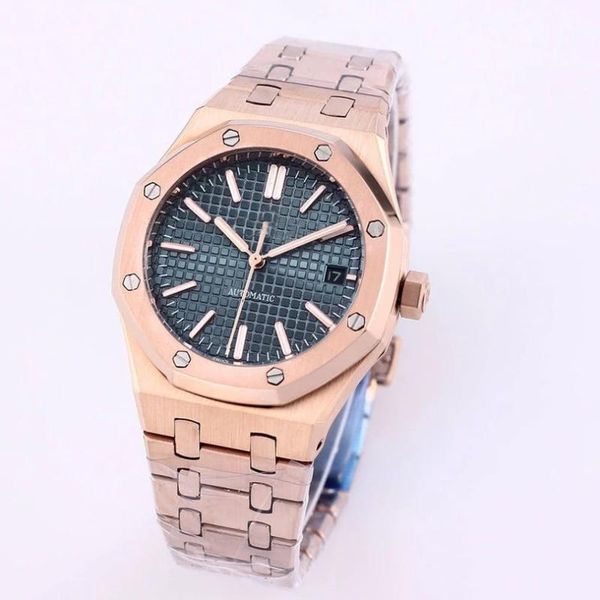 

wristwatches 2021 women lady automatic mechanical watch sapphire stainless steel oaks luminous rose gold royal watches grey, Slivery;brown