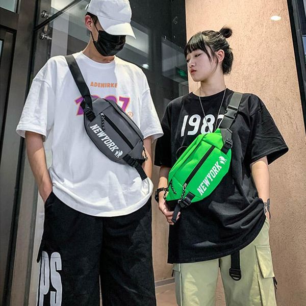 

reflective waist bag street style female belt bags hip hop men chest pack fanny women nylon handbag crossbody