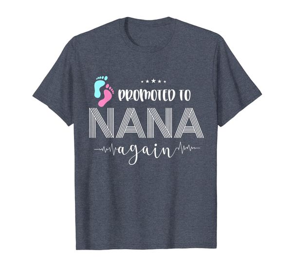 

promoted to nana again t-shirt grandma mommy family gifts, White;black
