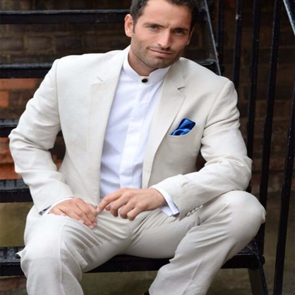 

men's suits & blazers costume homme white mens 2 piece beach groomsmen wedding tuxedos for men notch lapel formal prom suit (jacket+pan, White;black