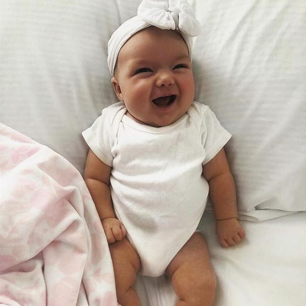 

rompers ins style children's baby infant white solid color romper for girls boys one piece bodysuit born kid's jumpsuits 18m, Blue