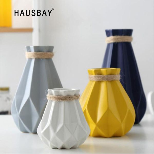 

vases fashion ceramic vase room table dried flowers geometric decorative ornaments home wedding decorations crafs 05381