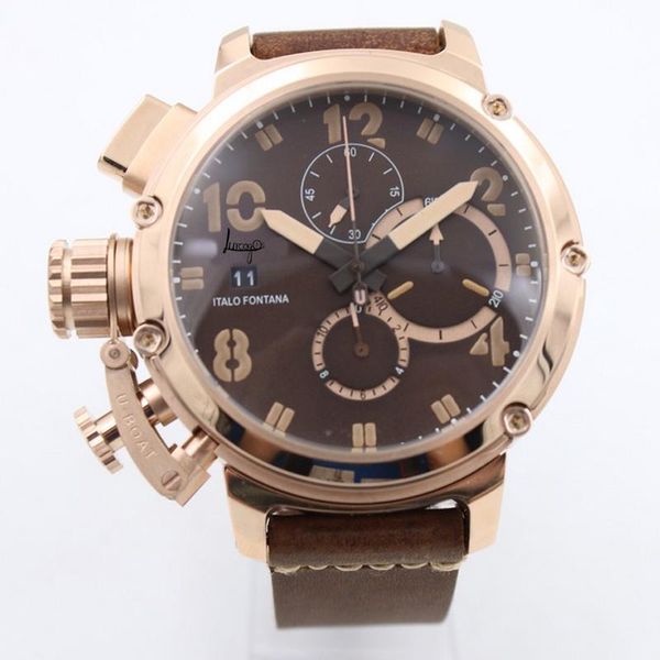 

wristwatches men luxury watch rose gold sapphire glass u style automatic self wind movement luminous needles boat, Slivery;brown
