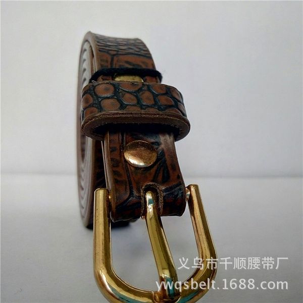 

taobao men's belt leather pin buckle head, Black;brown