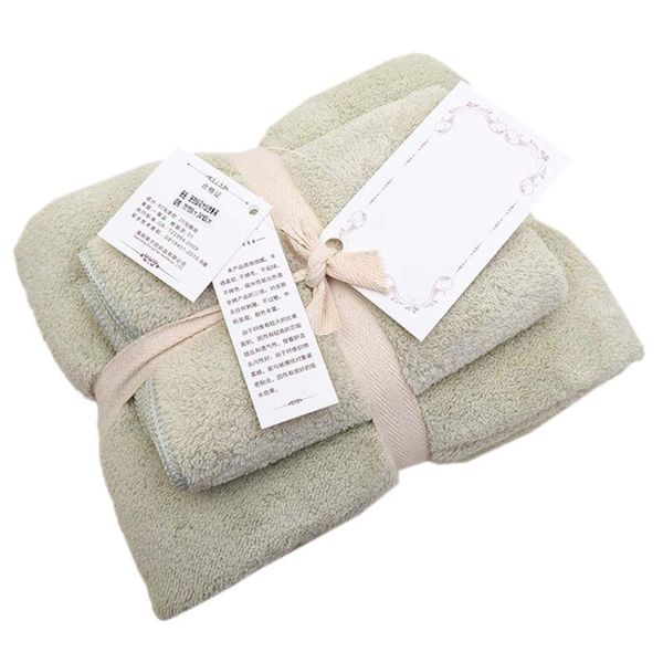 

towel 2pcs coral velvet microfiber water absorbent bath set quick dry blanket b03e