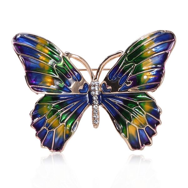 

factory popular fashion wholesale personalized oil dripping butterfly brooch christmas