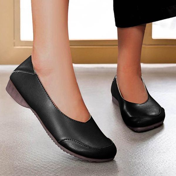 

dress shoes women's with heels party for loafers platforms female heel shoe slip on leather designer sneakers woman 2021, Black
