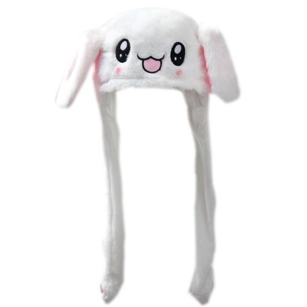 

beanies plush moving ears hat funny hand pinching airbag magnet soft controllable long cute animal gift ear