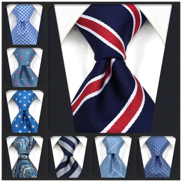 Gravatas de Gravatas 160cm de 60cm de homens longos coloridos para o presente do Natal floral da marinha azul