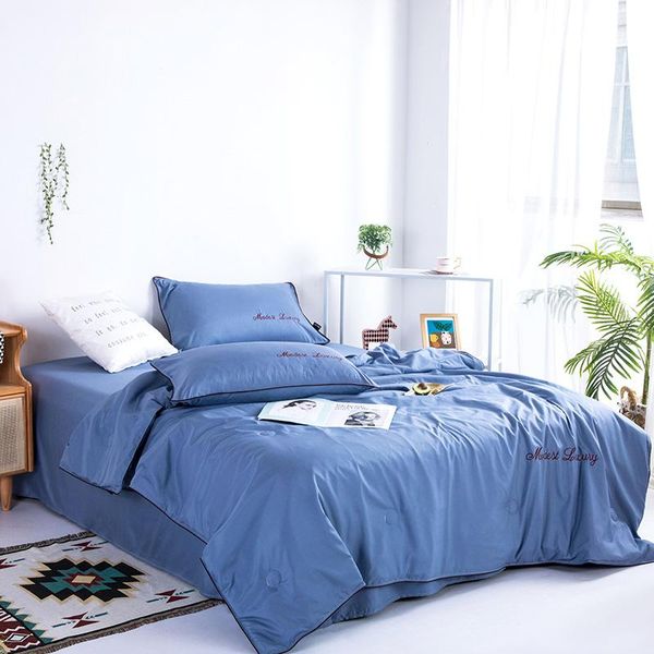 

comforters & sets soft breathable home four season quilt pillowcase travel lightweight air-conditioning blanket bed cover