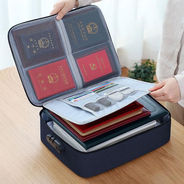 

document organizer briefcase a4 folder holder men's women's bag cover purse passport home safe functional file storage case duffel