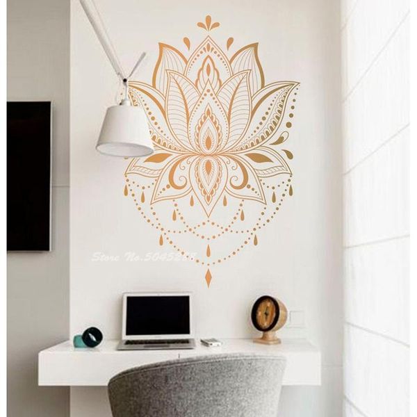 

wall stickers mandala decal lotus gift for her unique decor sister friend z302