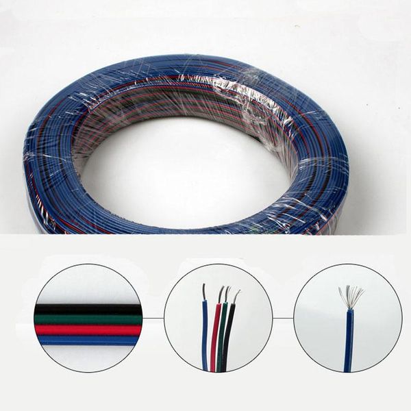 

20m led flexible strip light extension cable 4-pin line cord wire for smd 3528 rgb strips