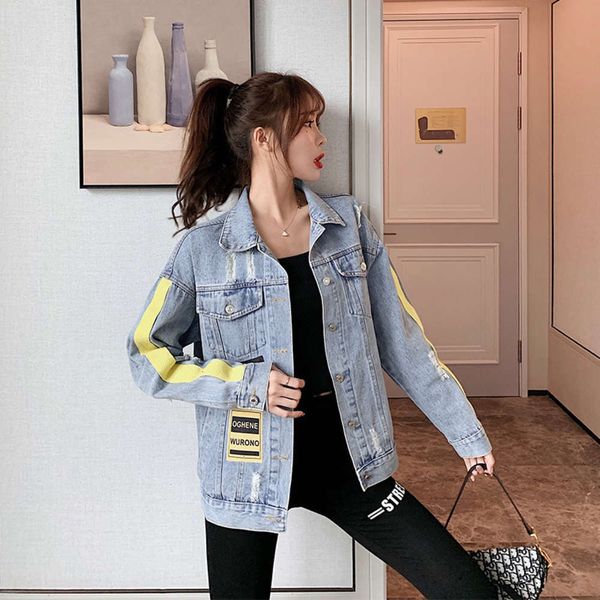 

jackets coats denim jacket women's korean version bf harajuku loose spring summer versatile couple's ttnl, Black;brown