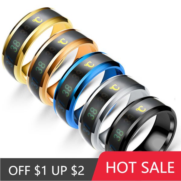 

love ring modern trend selling temperature rings sale titanium steel men and women classic wedding statement waterproof jewelry, Slivery;golden