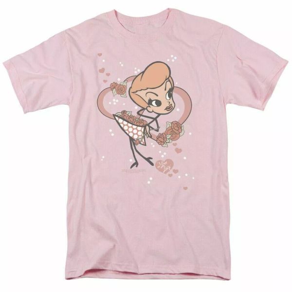 

i love lucy fun girl t shirt mens licensed classic tv show light pink, White;black
