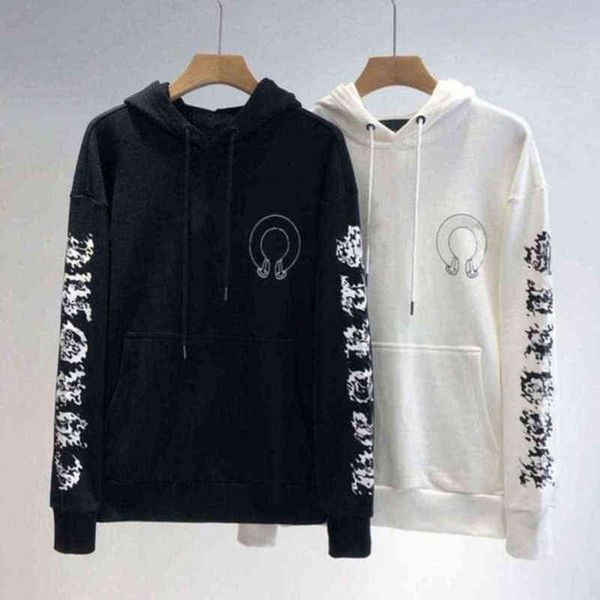 

quality fashion hoodie classic ch brand zipper autumn winter luxury sweatshirts designer men sweater horseshoe phantom cross print hooded wo, Black