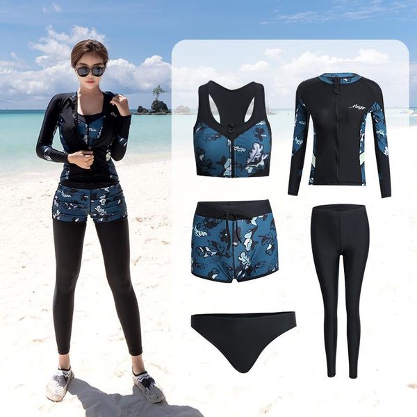

women's bodysuit bath clothes clothing sets for women swimsuit 2021 swimming short pants surf swimwear rash guard couple one-piece suit
