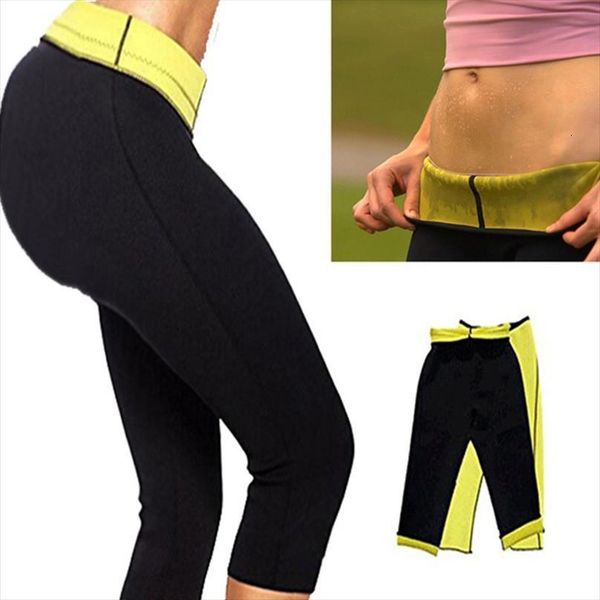 

fashion sweat sauna women legging body shapers neoprene weight loss fat burner slimming waist slim pants, Black