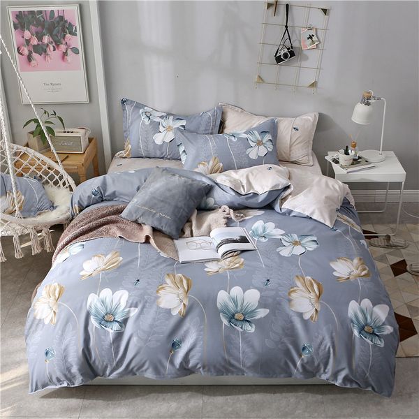 

bedding sets home textile flower girl kid bed linens pastoral duvet cover flat sheet pillowcase teenage female twin  king 2rmv