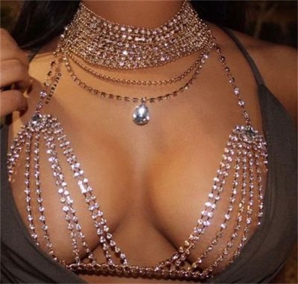

jewelry choker statement necklace accessories summer brassierenew women hollow bra chain beautiful shape brassiere body9 q2, Silver