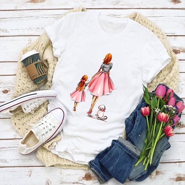 

and women graphic cartoon mom mens mama life girl printed dog summer shirt lady clothes t womens clothing tee, White;black