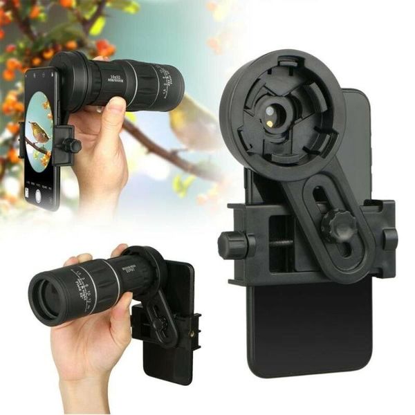 

cell phone mounts & holders universal mobile adapter mount binocular monocular spotting scope telescope black