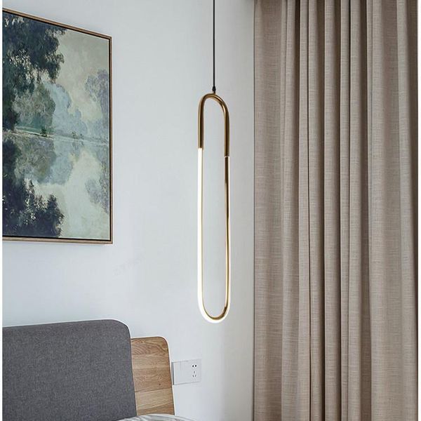 

pendant lamps modern simple and creative bar counter bedroom bedside double u chandelier clothing store el iron