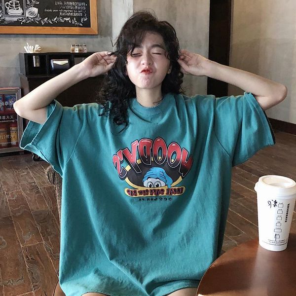 

women's t-shirt 2021 loose short sleeve summer korean of ins, White