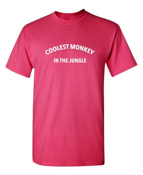 

men's t-shirts coolest monkey in the jungle funny t-shirt, White;black