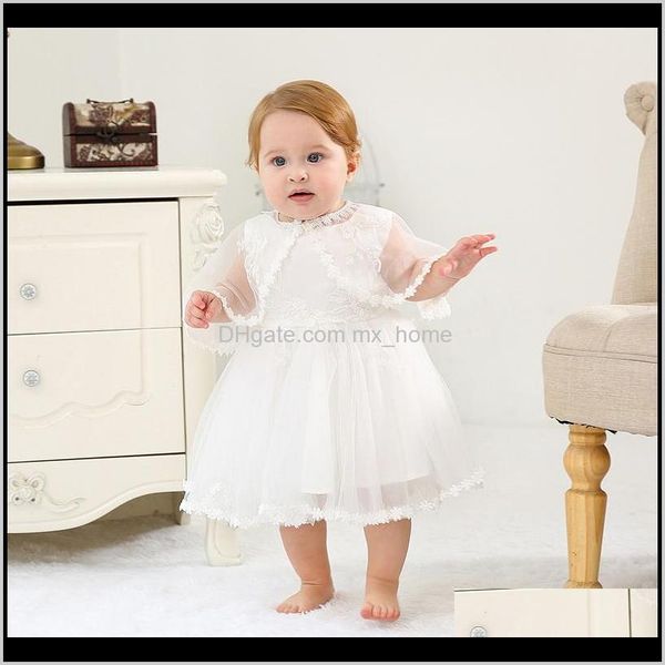 

dresses baby clothing baby kids maternity drop delivery 2021 born christening gown girls princess 024m solid cotton back bow strap party tut, Red;yellow