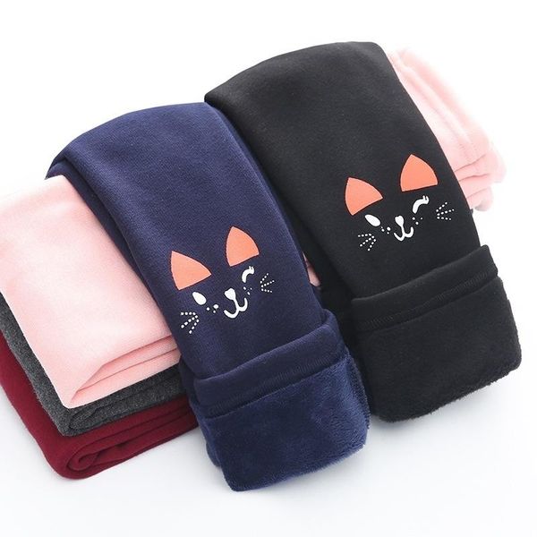 

trousers kids girls leggings autumn/winter pants children baby plus velvet thick warm fashion pencil for, Blue