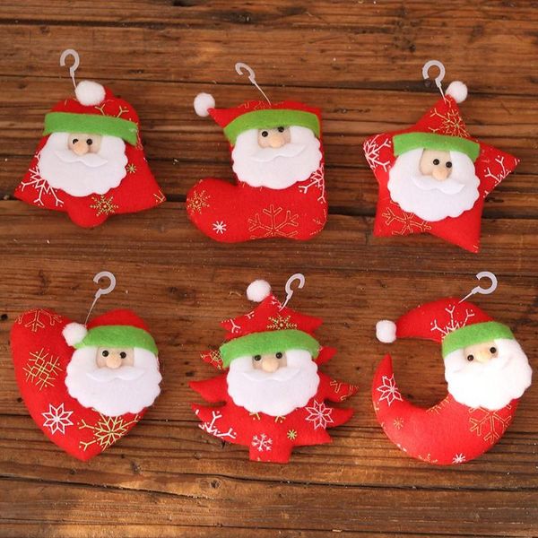 

christmas decorations lovely pendant non-woven fabric santa claus home garden tree decorative ornament festival supply kid gift