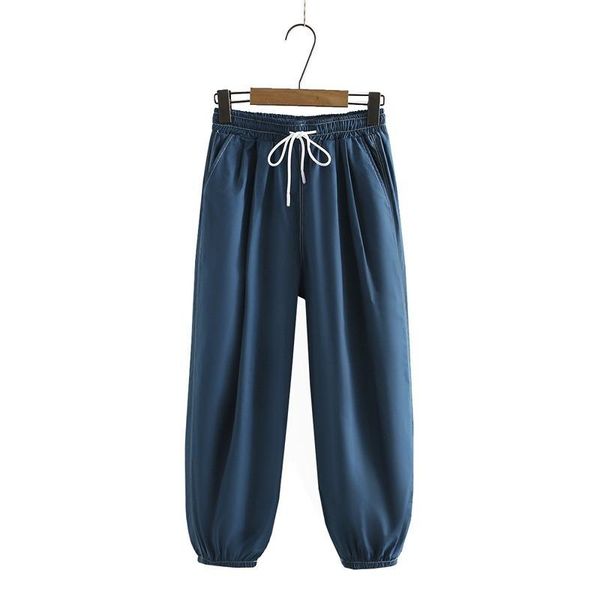 

plus size pants xl-4xl women's casual elastic waist straight sportswear long, Black