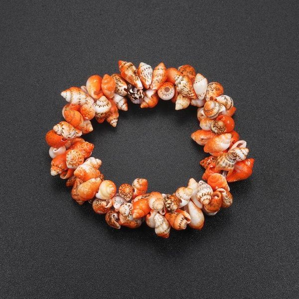 

ocean style women bracelet mini shell conch strand elastic bangles rope female boho anklets bracelets summer beach holiday gifts beaded, str, Black
